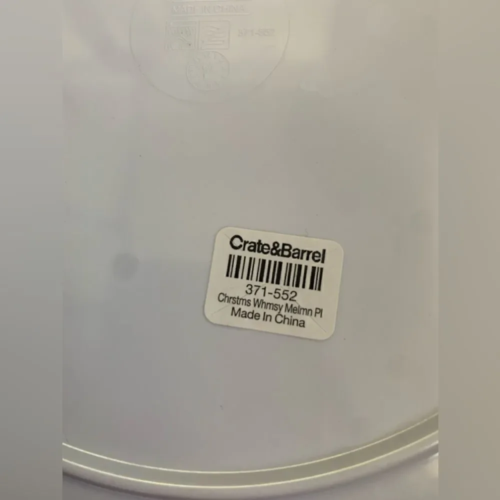 Crate and Barrel Holiday Plates